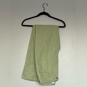 Green corduroy pants